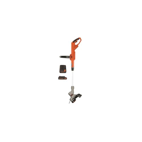 Black+Decker 20V MAX Cordless String Trimmer Edger, 12 Inch Steel Blade, Reduced Vibration, Battery...