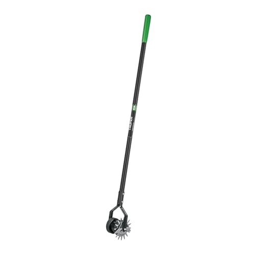 Truper Rotary Lawn Edger, Dual Wheel Design, 48-Inch Fiberglass Handle with Non-Slip Grip, Manual...