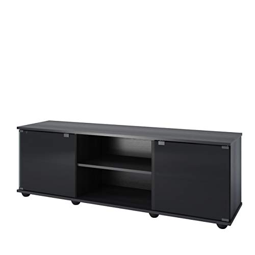 Sonax E-0062-BF Fiji 60-Inch TV Component Bench, Ravenwood Black
