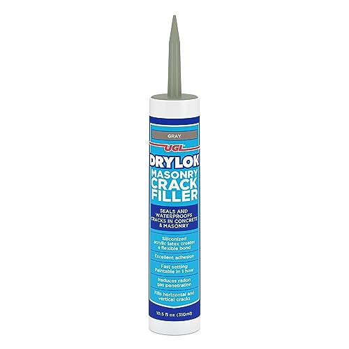 DRYLOK Masonry Crack Filler, 10.5 fl. oz – Seals & Waterproofs Cracks in Concrete, Masonry, Walls...
