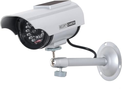 WALI Bullet Dummy Fake Surveillance Security CCTV Dome Camera Indoor Outdoor with one LED Light +...