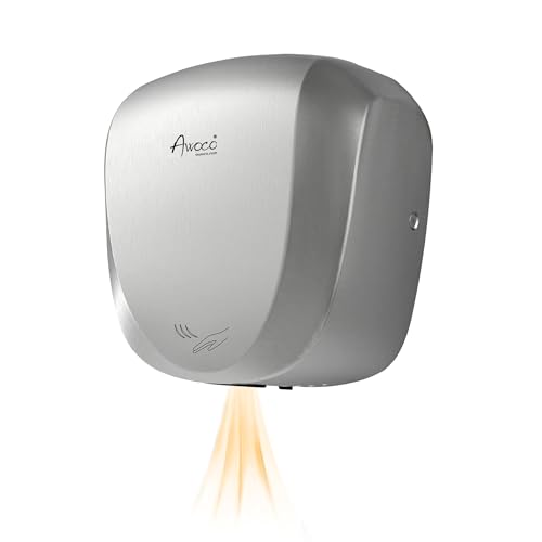 Awoco Heavy Duty Stainless Steel 1450W 120V Automatic High Speed Commercial Hand Dryer, UL Listed...