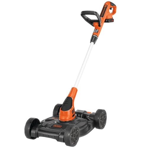BLACK+DECKER Combination String Trimmer, Lawn Mower, and Edger, Cordless 3-in-1 (MTC220)