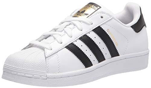 adidas Originals Kids' Superstars Running Shoe, White/Black, 4 M US