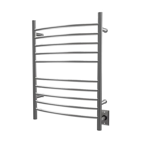 Amba RWH-CB Radiant Hardwired Plug-in Combo Curved 10 Bar Towel Warmer in Brushed