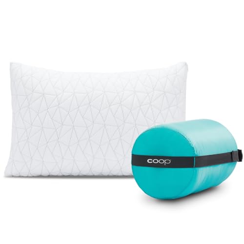 Coop Home Goods Original Travel and Camping Adjustable Pillow, Small Camping Pillow with...
