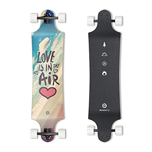 MINORITY Downhill Maple Longboard | 40-inch Drop Trough Deck | Made for Cruising Urban Commuting...