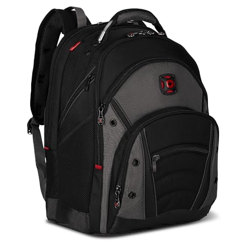 Wenger Synergy Laptop Backpack, Fits 16 Inch Laptop, Men's and Women's Laptop Bag, Black/Grey