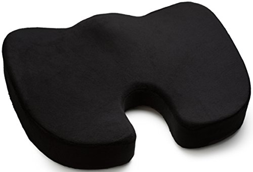 LuxFit Seat Cushion, Premium Coccyx Orthopedic 100% Memory Foam Seat Cushion - 2 Year Warranty...