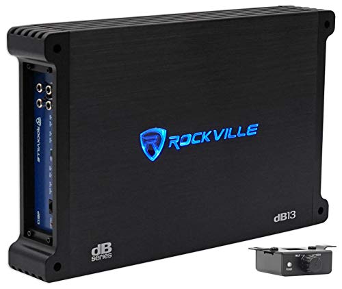 Rockville dB13 3000W Mono 2-Ohm Car Amplifier, High-Speed MOSFET, Adjustable 12dB Crossover, LED,...