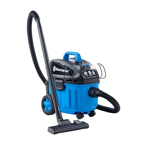 Vacmaster 4 Gallon, 5 Peak HP with 2-Stage Industrial Motor Wet/Dry Floor Vacuum, VF408, Blue