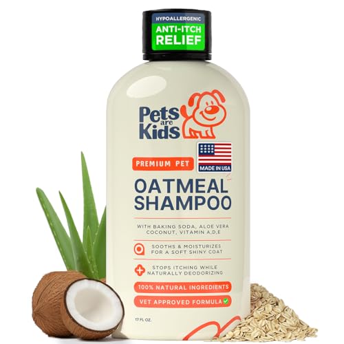 Pets Are Kids Too Oatmeal Dog Shampoo Baking Soda Hypoallergenic Anti Itch Moisturizing Soothing...