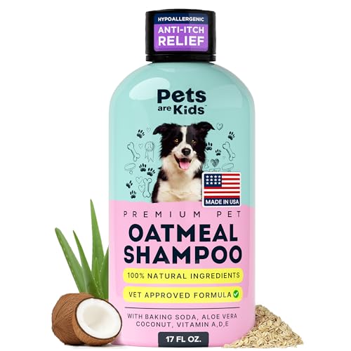 Pets Are Kids Too Oatmeal Dog Shampoo Baking Soda Hypoallergenic Anti Itch Moisturizing Soothing...
