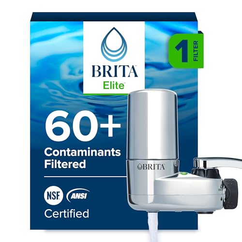 Brita Faucet Mount System, Water Faucet Filtration System with Filter Change Reminder, Reduces 99%...
