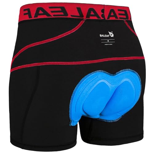 baleaf Men's 3D Padded Bike Shorts Cycling Underwear MTB Liner Road Biking Bicycle Clothes Red M