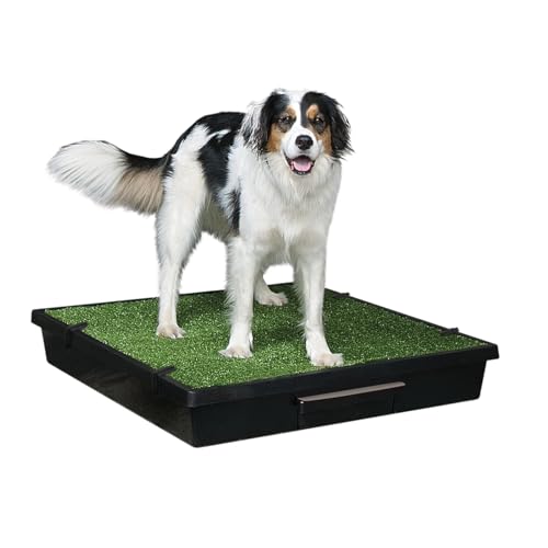 PetSafe Pet Loo Indoor Pet Toilet, Portable Dog Potty Station, Grass Pad Tray of Synthetic Grass...