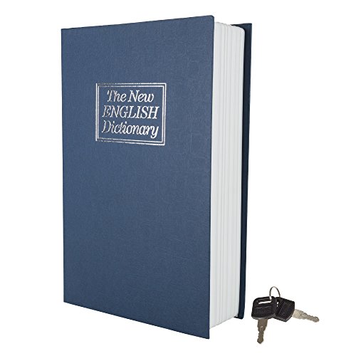 Book Safe with Key - Portable New English Dictionary Hidden Mini Safe Great for Traveling, Storing...