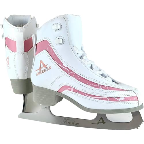 American Athletic Shoe Girl's Soft Boot Ice Skates, White, 1 (51601)