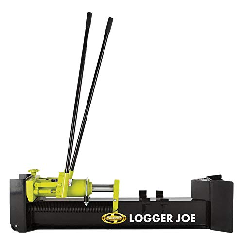 Sun Joe Hydraulic Steel Beam Log Splitter, 10 Ton Capacity Firewood Tool, Green - Cordless and...