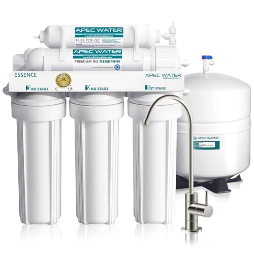 APEC Water Systems ROES-50 Reverse Osmosis Water Filter Essence Series Top Tier 5-Stage WQA...