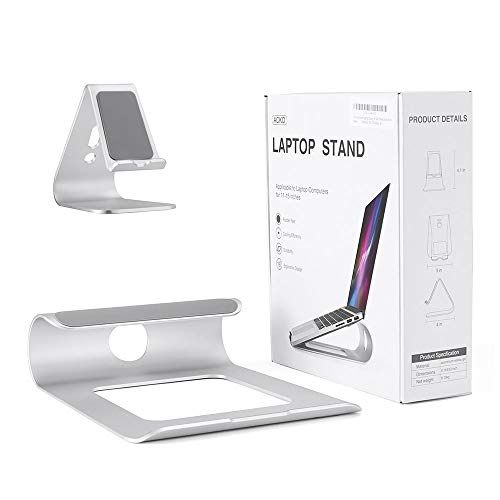 ACKO Aluminum Laptop Stand Holder for Notebooks with Cellphone Tablet Stand
