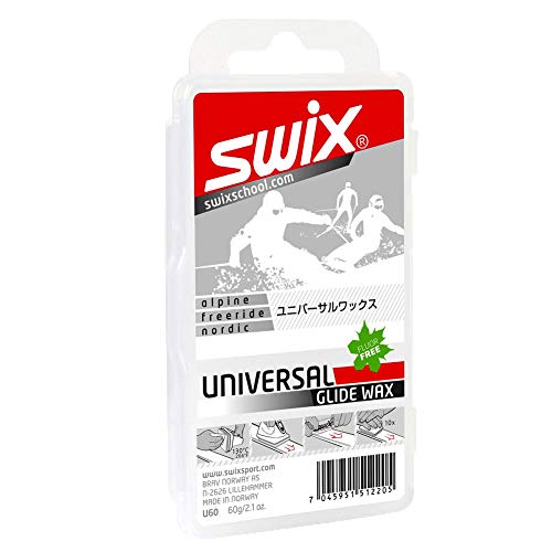 Swix Universal Ski/Snowboard Glide Wax, 60g, White (U60)