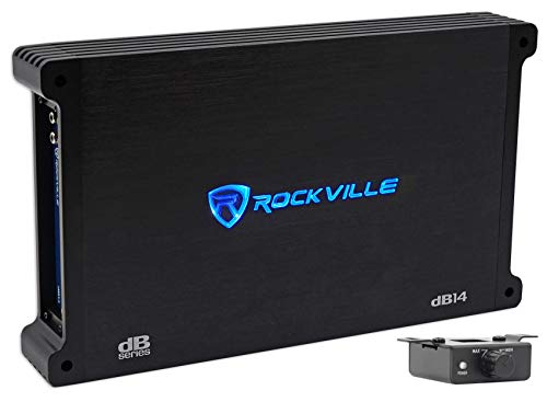 Rockville dB14 Mono Car Amplifier, 4000W, Class-D, Dyno-Certified, Subsonic Filter, EQ, Crossover,...