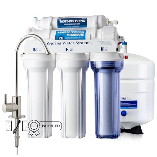 iSpring RCC7, NSF Certified, High Capacity Under Sink 5-Stage Reverse Osmosis Water Filter, RO...