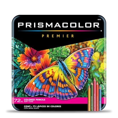 Prismacolor Premier Colored Pencils, Soft Core, Assorted Colors, 72 Count - Durable, Vibrant,...