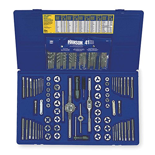 IRWIN Tools Hanson Machine Screw/Fractional/Metric Tap and Hex Die and Drill Bit Deluxe Set, 117...