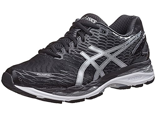 ASICS Men's Gel Nimbus 18 Running Shoe, Black/Silver/Carbon, 6.5 M US