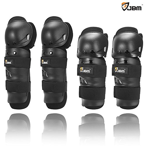 JBM® Powersports Knee and Elbow Shin Guards Gear for Motorcycle, Motobike, Dirtbike, Motocross,...