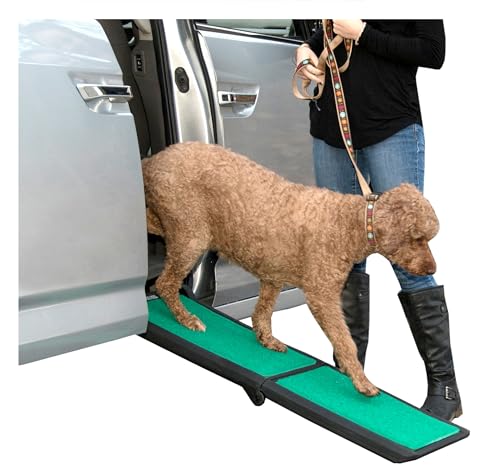 Pet Gear supertraX Ramps for Dogs and Cats, Maximum Traction Surface, Portable/Easy-Fold (No Tools...