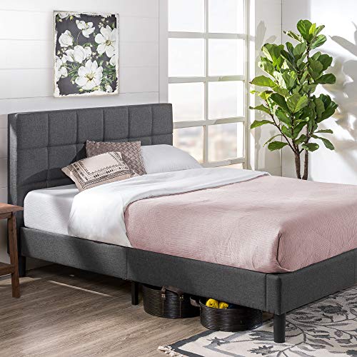 ZINUS Lottie Upholstered Platform Bed Frame, Mattress Foundation, Wood Slat Support, No Box Spring...