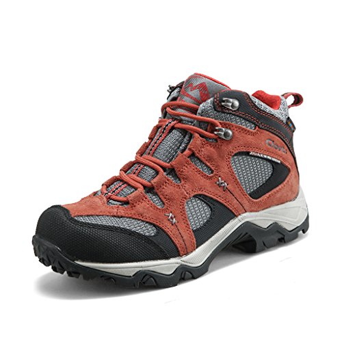 Clorts Women's Mid Waterproof Hiking Boot Suede Leather Outdoor Backpacking Shoe
