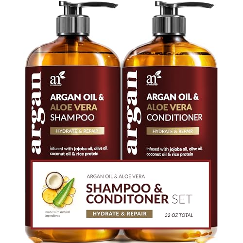 Argan Oil Shampoo and Conditioner Set - Sulfate-Free Formula with Nourishing Moroccan Oil and...